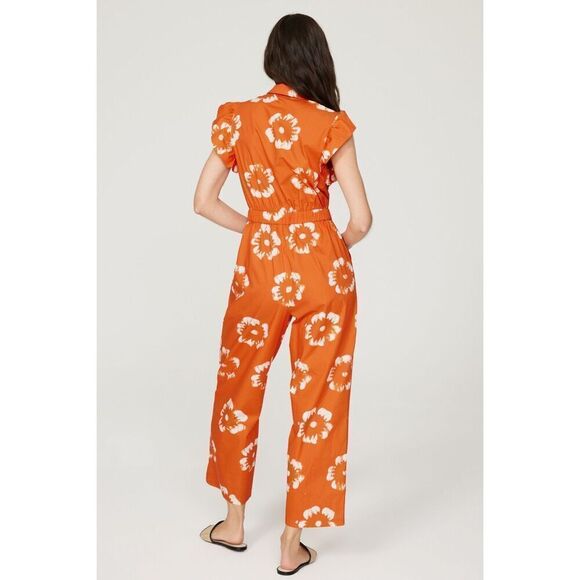 Busayo x RTR Orange Ruffle Jumpsuit 💙 - Picture 3 of 10